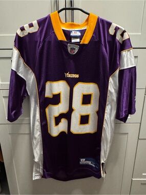 Adrian Peterson #28 Minnesota Vikings Reebok NFL Jersey Men’s Medium Purple AP